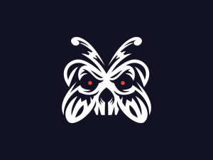 Logo de crâne de papillon