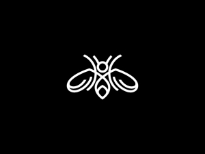 Logo d'abeille blanche fraîche