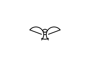 Logotipo De Búho Simple Negro