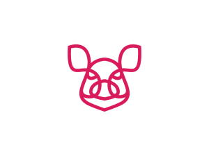 Logotipo De Cerdo Rosa