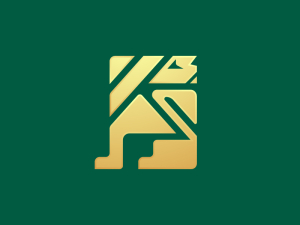 Lion Mountain Geometric Logo