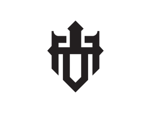 Logotipo De Cuchillo Escudo