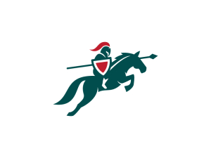 Spartanisches Kriegerpferd-Logo