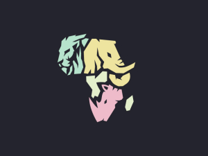 Logotipo de animales africanos
