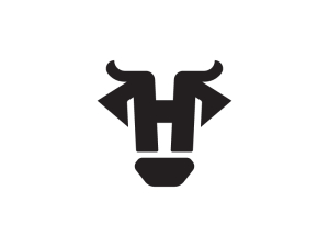 Letter H Cow Logo
