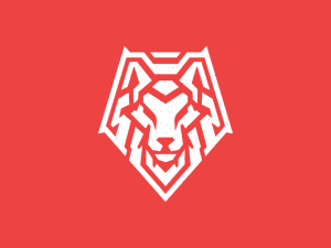Logotipo de tecnología de escudo de lobo