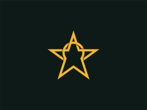 Logotipo de ojo de cerradura de estrella