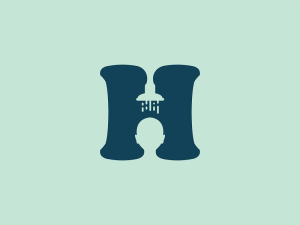 شعار H للاستحمام
