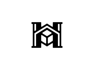 Lettre H Accueil Cube Logo