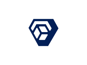 Logotipo del cubo de diamante