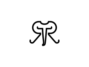 Logo de l'éléphant noir Cool Head