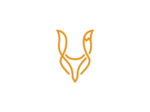 Cabeza Fennec Fox Logo