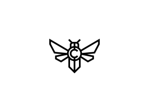 Logo d'abeille de pièce de monnaie