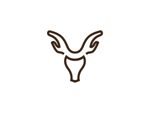 Braunes Logo mit heilendem Hirsch