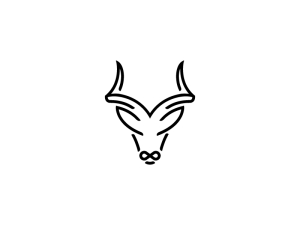 Logotipo de cabeza de gacela negra