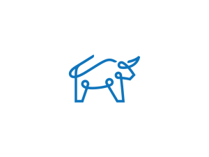 Logo du grand taureau bleu