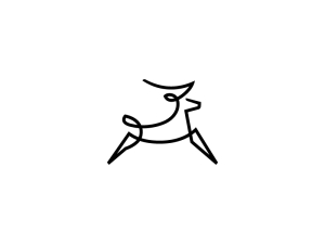 Logo rapide du cerf noir