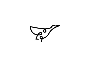 Black Hunting Duck Logo