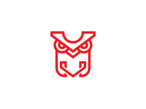 Logotipo De Búho Rojo