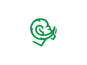 Logo de mouflon d'Amérique vert