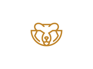 Golden Head Bear Logo