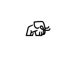 Logotipo de mamut negro gigante