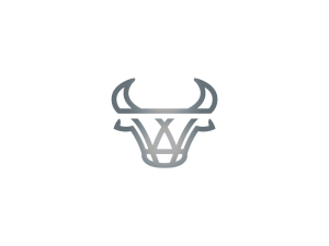 Bold Silver Bull Logo