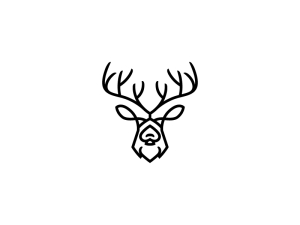 Buck-Logo Schwarzes Hirsch-Logo