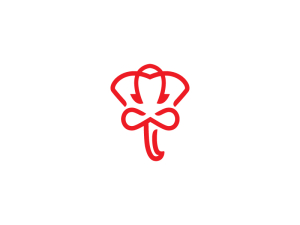 Cool Head Red Elephant Logo
