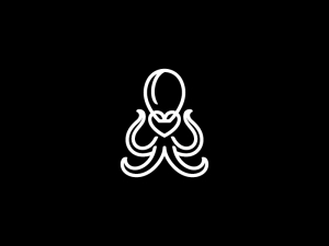 Logo de poulpe de soin blanc