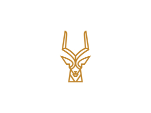 Head Golden Antelope Logo
