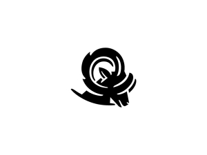 Logo de mouflon d'Amérique courageux noir