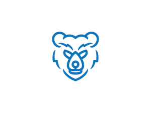 Logotipo del oso de poder azul