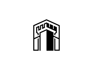 Fortress Logo Black Castle Logo