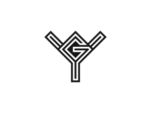 Conception du logo et de l'icône Yg ou Gy