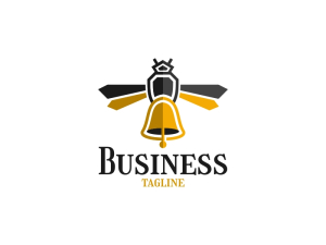 Logo de cloche d'abeille à miel