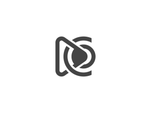 Logotipo de la letra C de la cámara multimedia