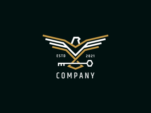 Stylish Eagle Key Logo