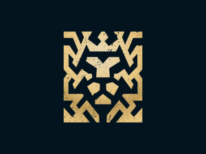 Logo d'art géométrique de lion