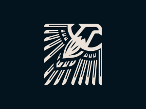 Futuristisches Adler-Logo