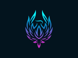 Logotipo De Fuego Azul Fénix