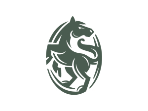 Logotipo de caballo futurista