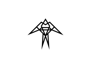 Logotipo de golondrina moderna
