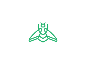 Logotipo de la abeja reina verde
