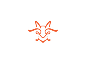 Kopf des stilvollen Fuchs-Logos
