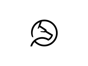 Circle Black Wolf Logo