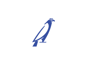 Logotipo del gran halcón azul