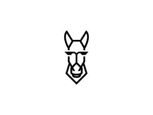 Logo de cheval noir cool