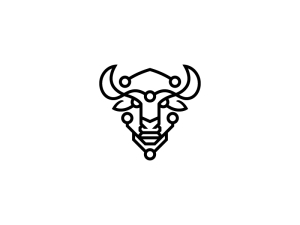 Logotipo moderno de bisonte negro