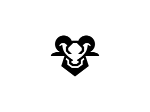 Logo de mouflon d'Amérique noir